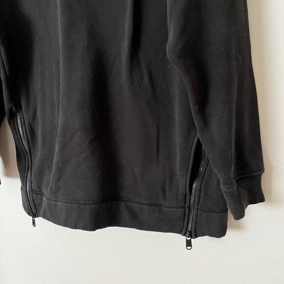 Athleta Cozy Karma Funnel Neck Sweatshirt Black Women's Size Large - Picture 2 of 9